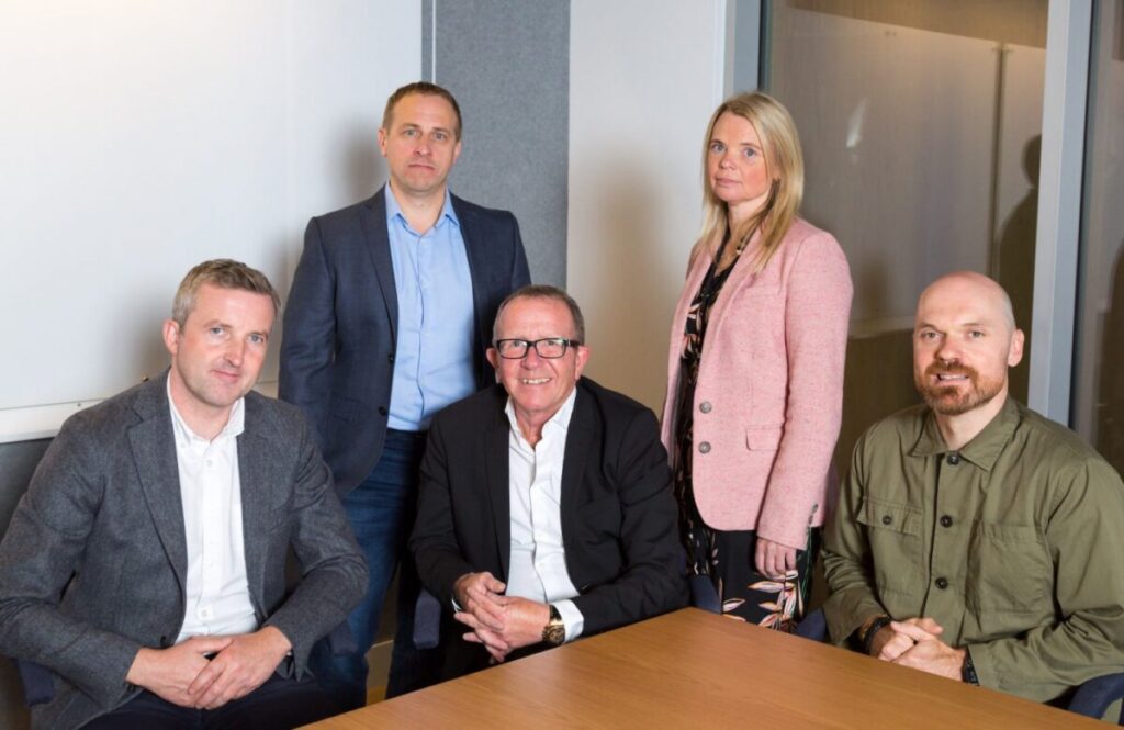 Steve Harrison, partner, YFM; Kevin Baldwin, CEO, Vypr; Richard Law, chairman, Vypr; Tasmin Sibbald, client & operations director, Vypr; Ben Davies, founder, Vypr